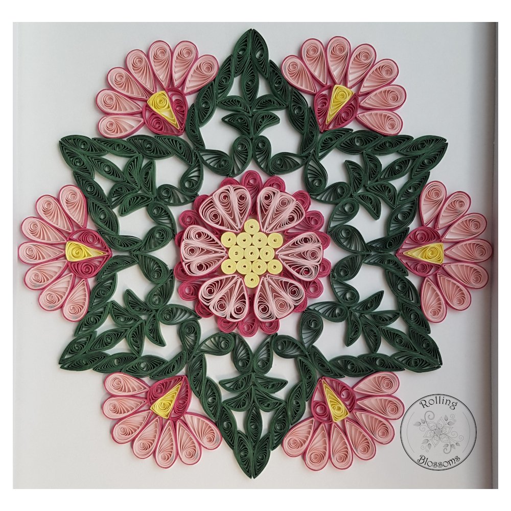 Quilled Pink Flower Mandala