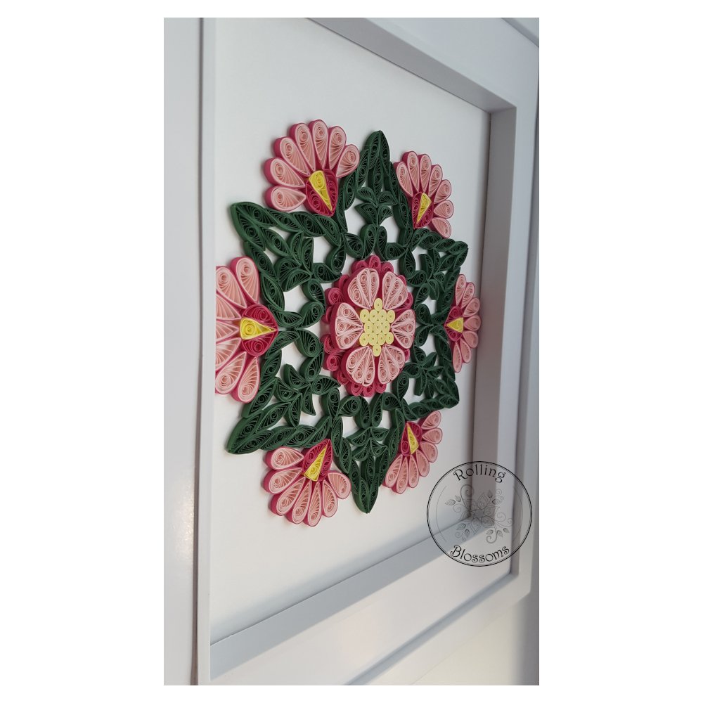 Quilled Pink Flower Mandala