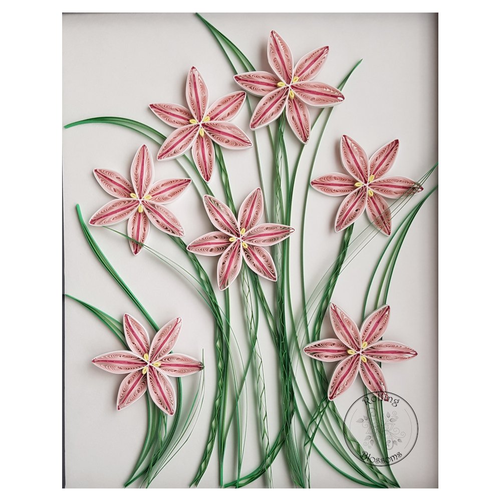Quilled Pink Orchid Mandala Close