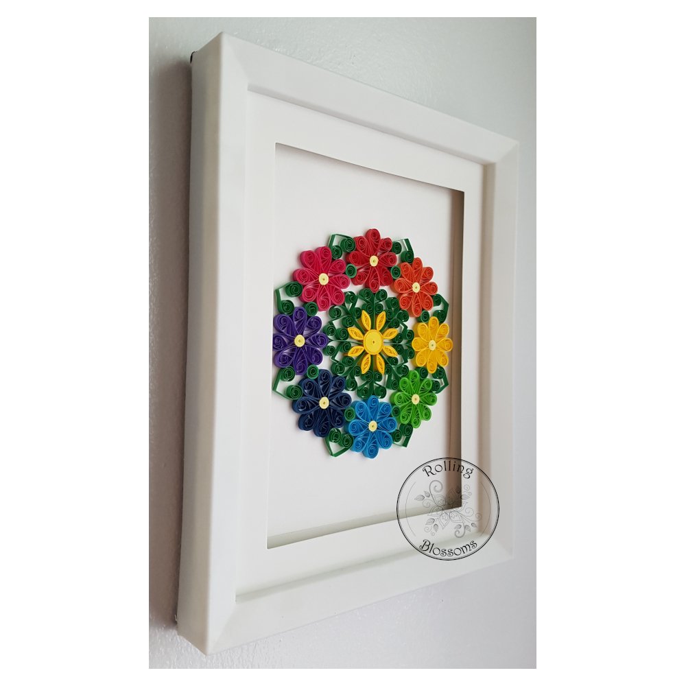 rainbow flower mandala