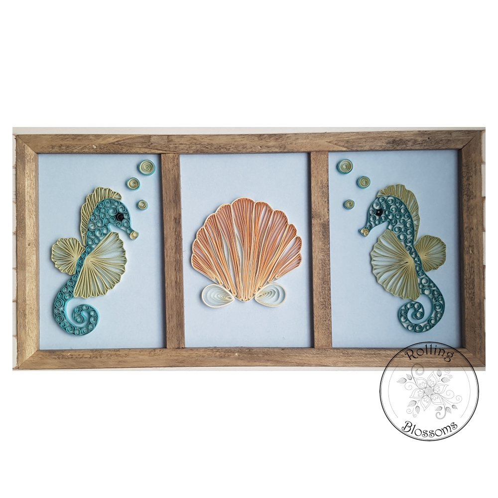 Quilled Seahorse Trio close
