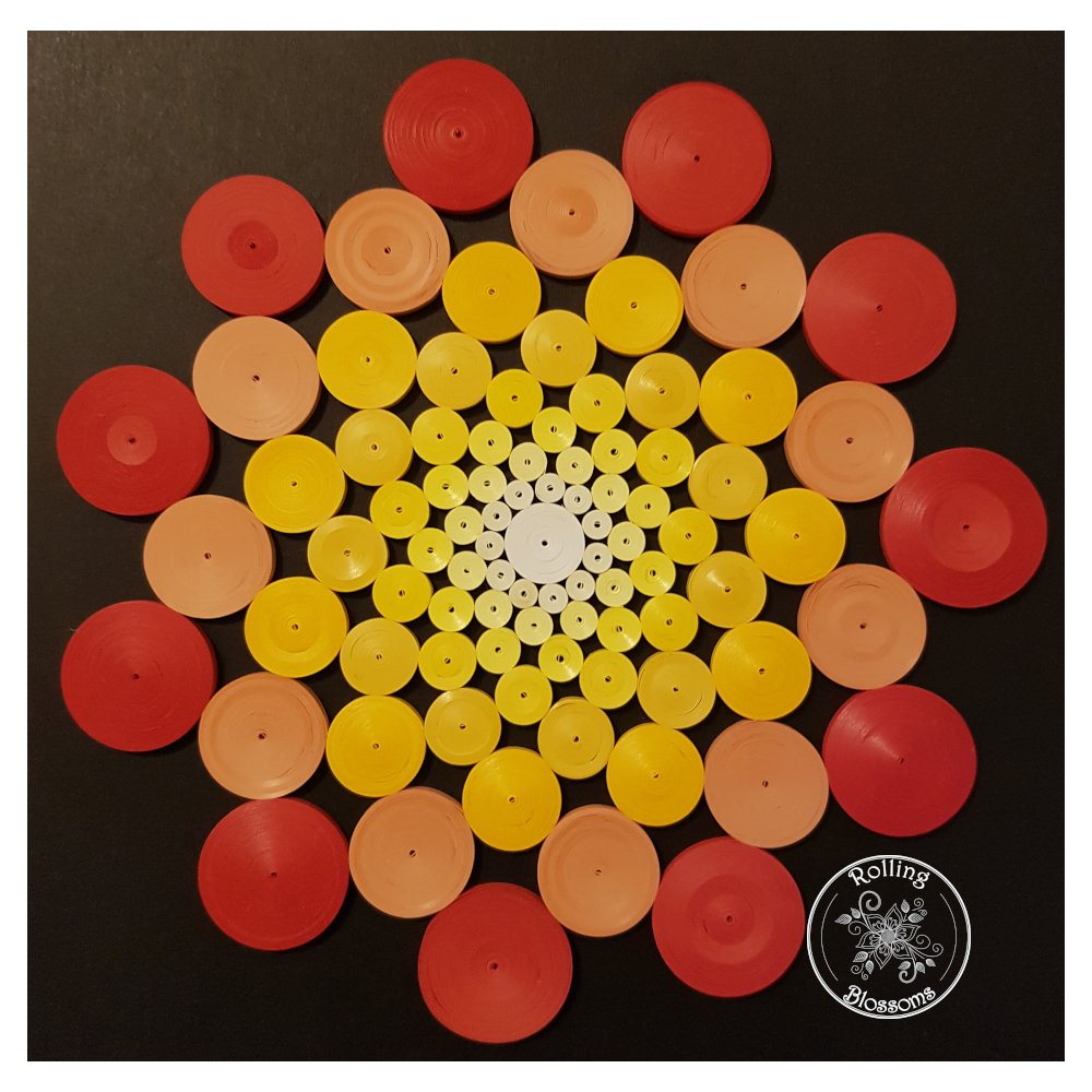 Quilled Sunburst Mandala Close
